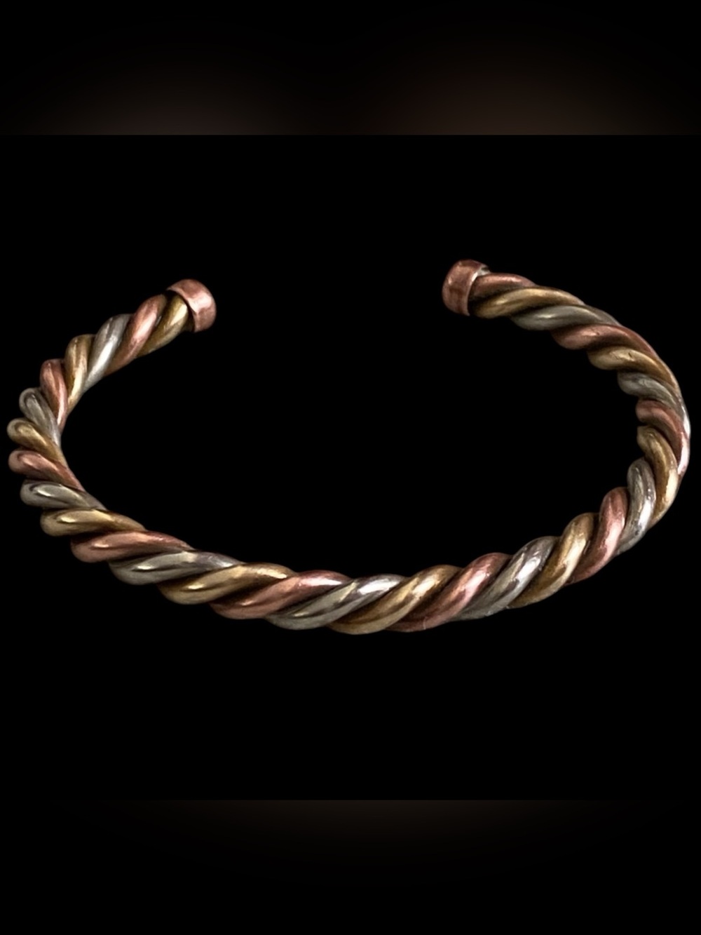 VTG tricolor twisted rope cuff bracelet